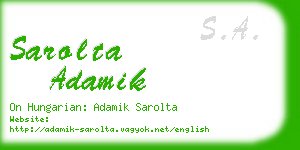 sarolta adamik business card